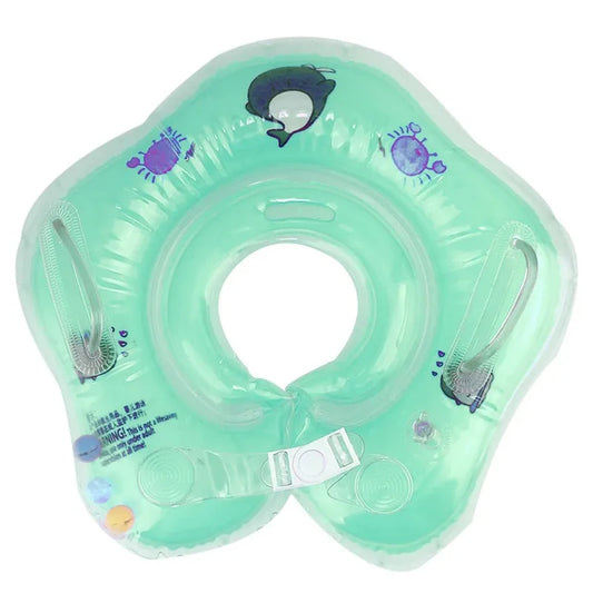 Neck Float Swimming Ring Double Handle Inflatable, Baby Float Circle, Pool Safety – Blue